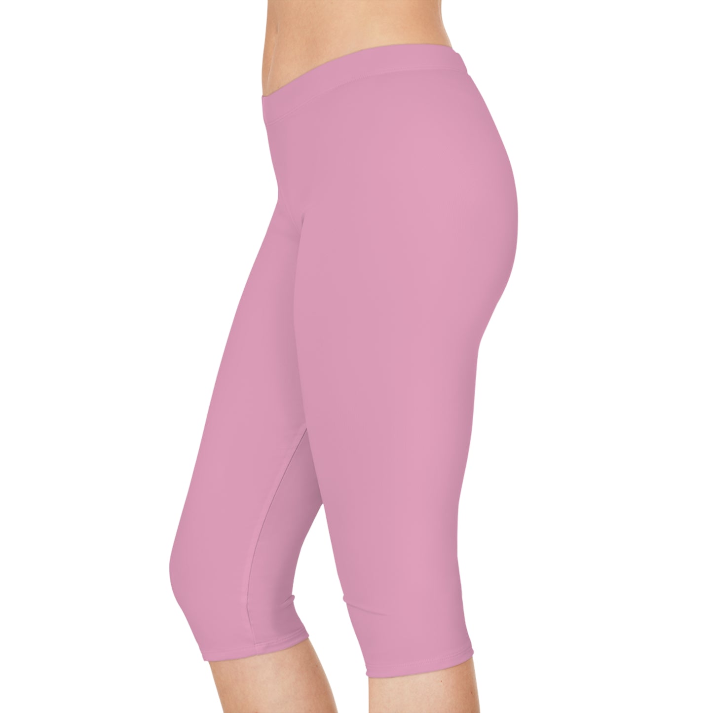Pink Color Capri Leggings, Pink Capri Leggings 10