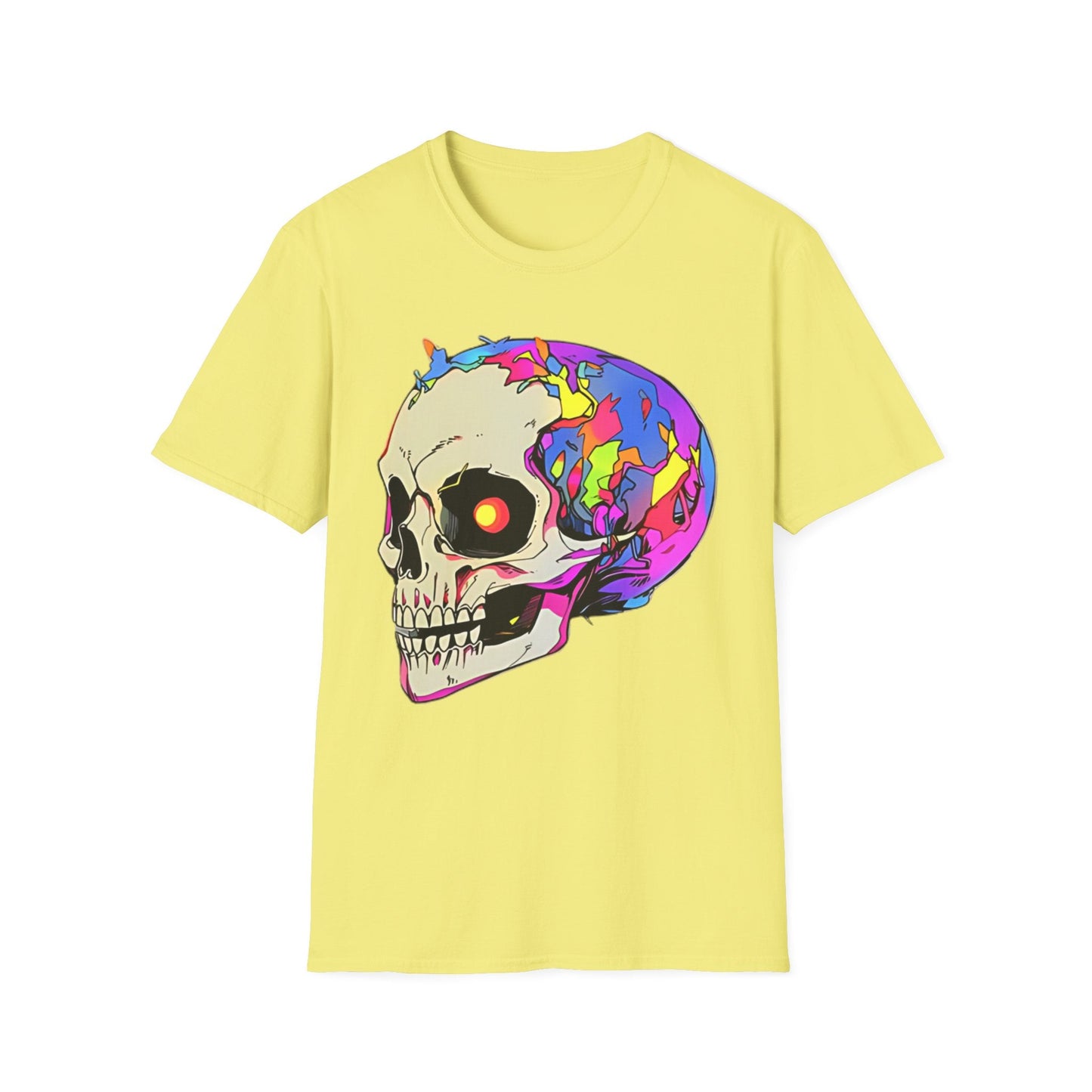 Skull Tee Shirt Unisex Skeleton Shirt Gildan Softstyle 64000 Short Sleeve Graphic Design