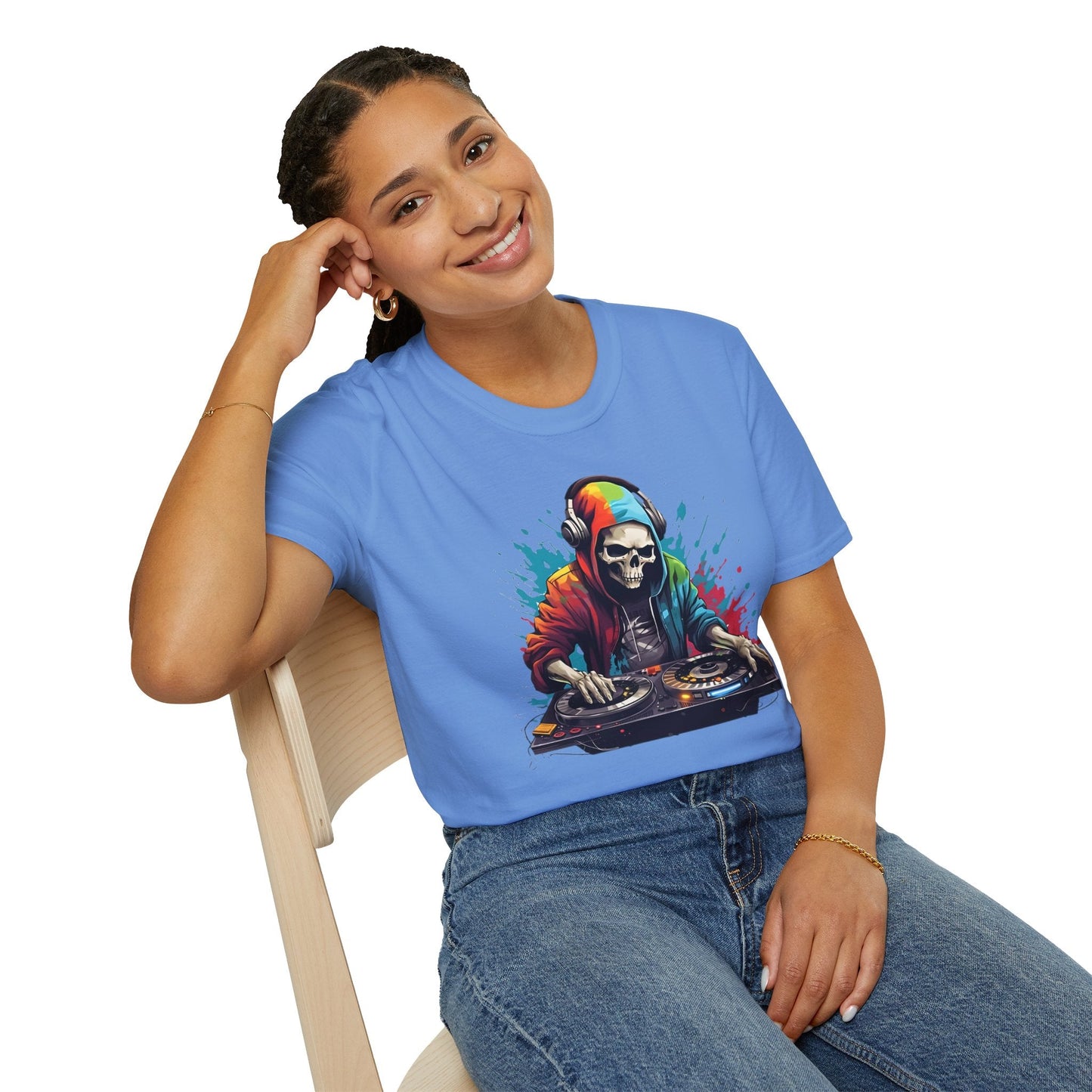 Skull T Shirt Unisex Skeleton Tee 100 Cotton Softstyle Gildan 64000 Graphic Tee Artwork