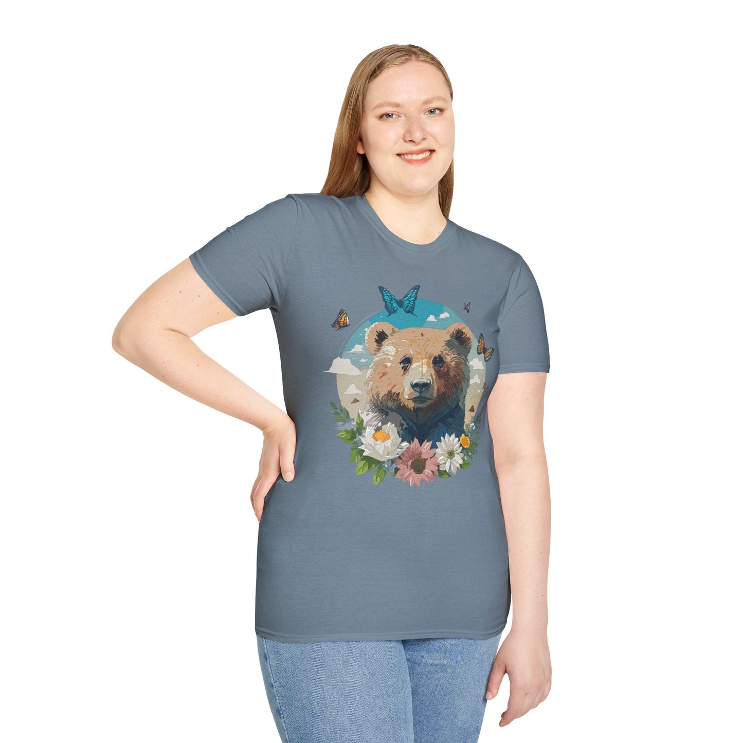 Bear Shirt Teddy Bear Tee Unisex Gildan Softstyle 100 Percent Ring Spun Cotton Tee
