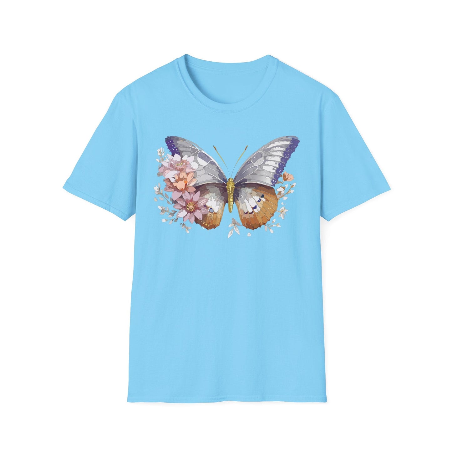 Butterfly Shirt Unisex T Shirt 100 Percent Ring Spun Cotton Gildan Softstyle Tee