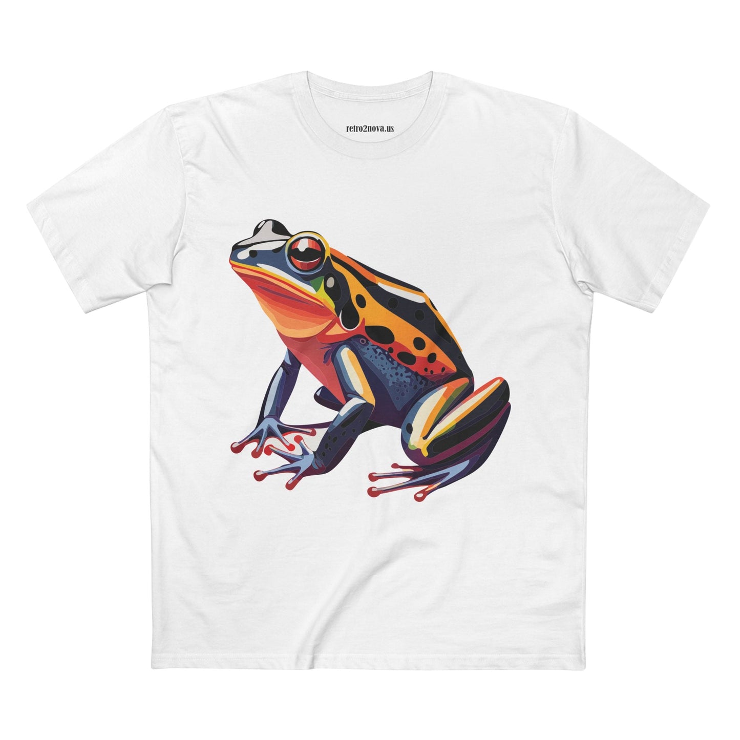 Unisex Frog Animal Shirt Premium Cotton Tee With Original Art Design Retro2Nova Exclusive Art Collection