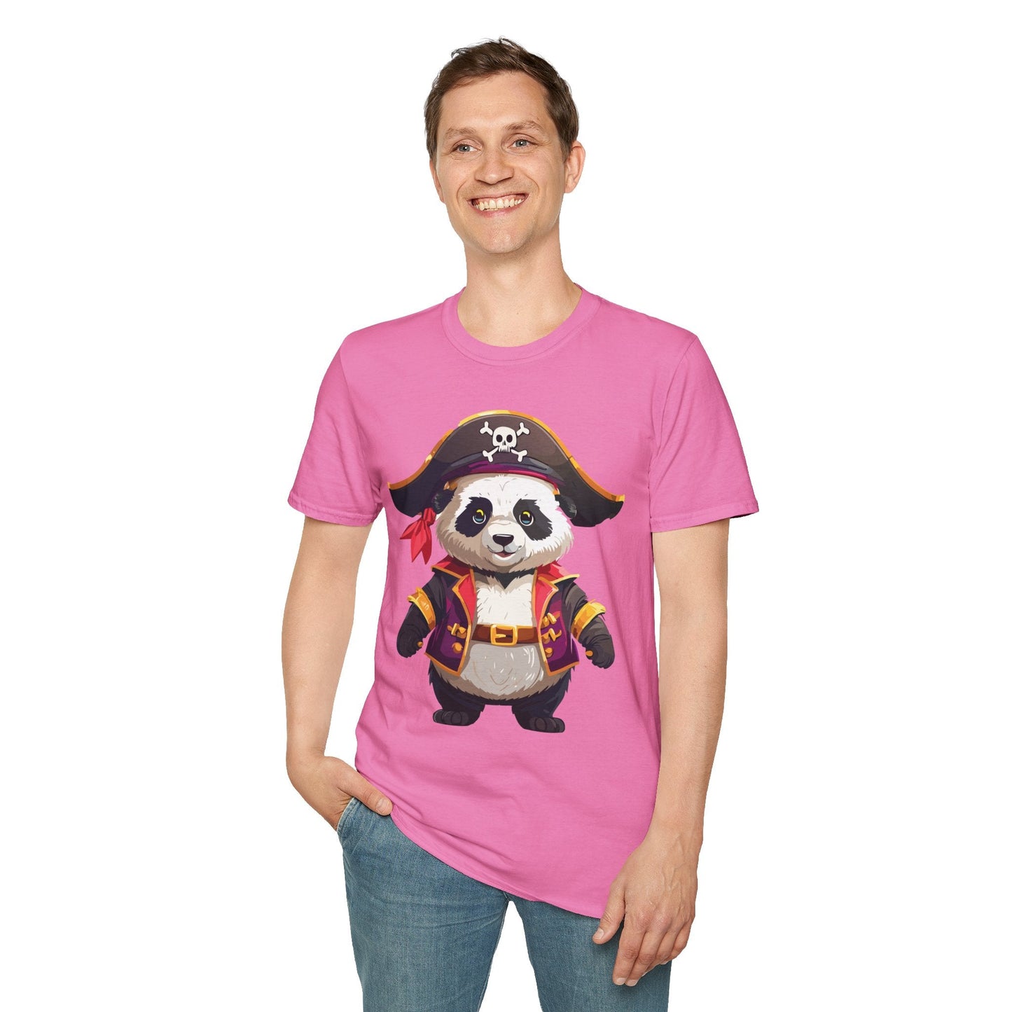 Panda Shirt Unisex Panda Tee Softstyle 64000 Gildan 100 Percent Cotton Animal Tee