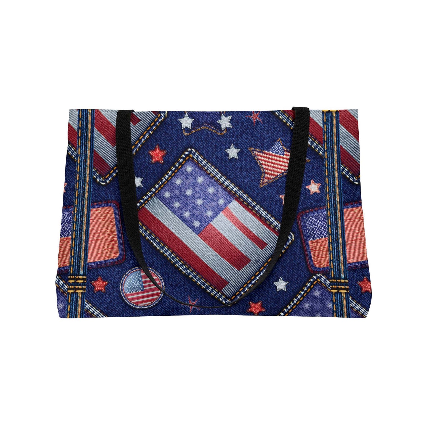 4th of July Denim Color Imitation Print Unisex  Yoga Bag  Spun Poly 24x13 Canvas Bag 59