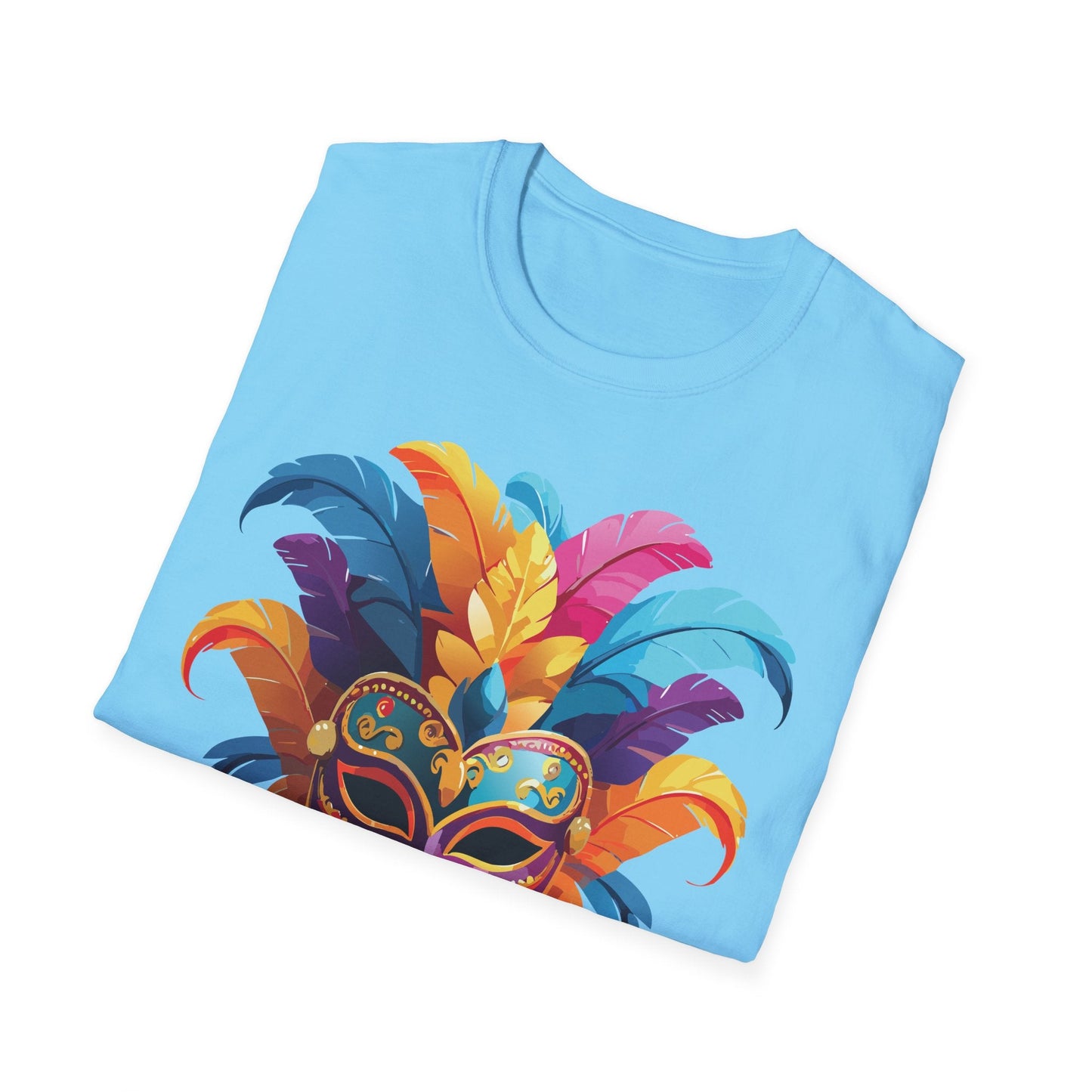 Mask Tee Shirt Unisex Masquerade Design Gildan Softstyle 64000 100 Percent Cotton