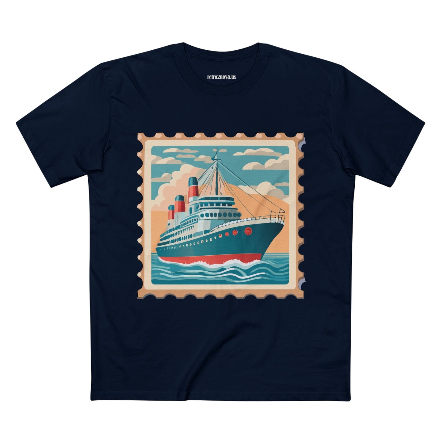 Stamp Shirt Postage Stamp Tee PS43 Unisex Premium Cotton Art Tee Retro2Nova Classic Art Collection