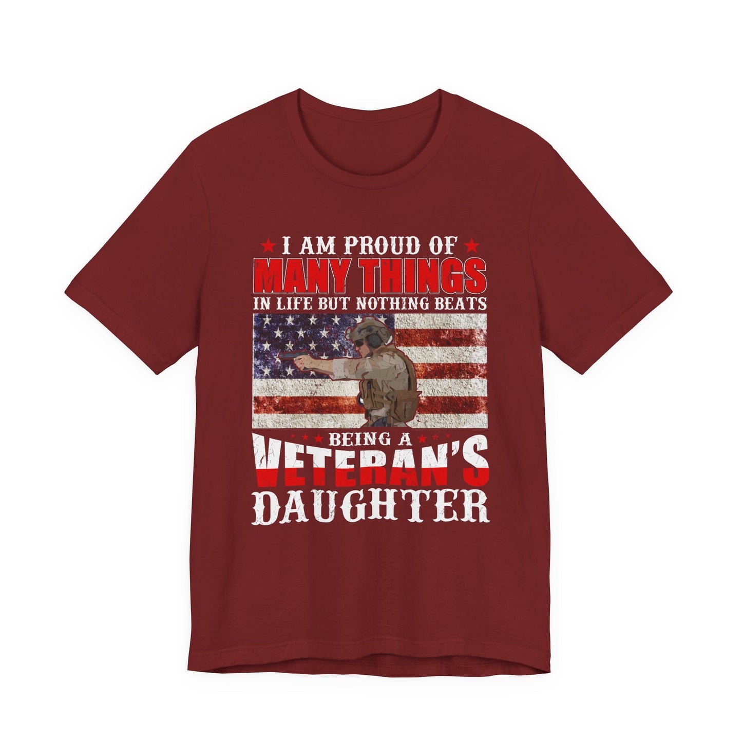 Army Veteran Patriotic Graphic Design Unisex Cotton T-Shirt v28