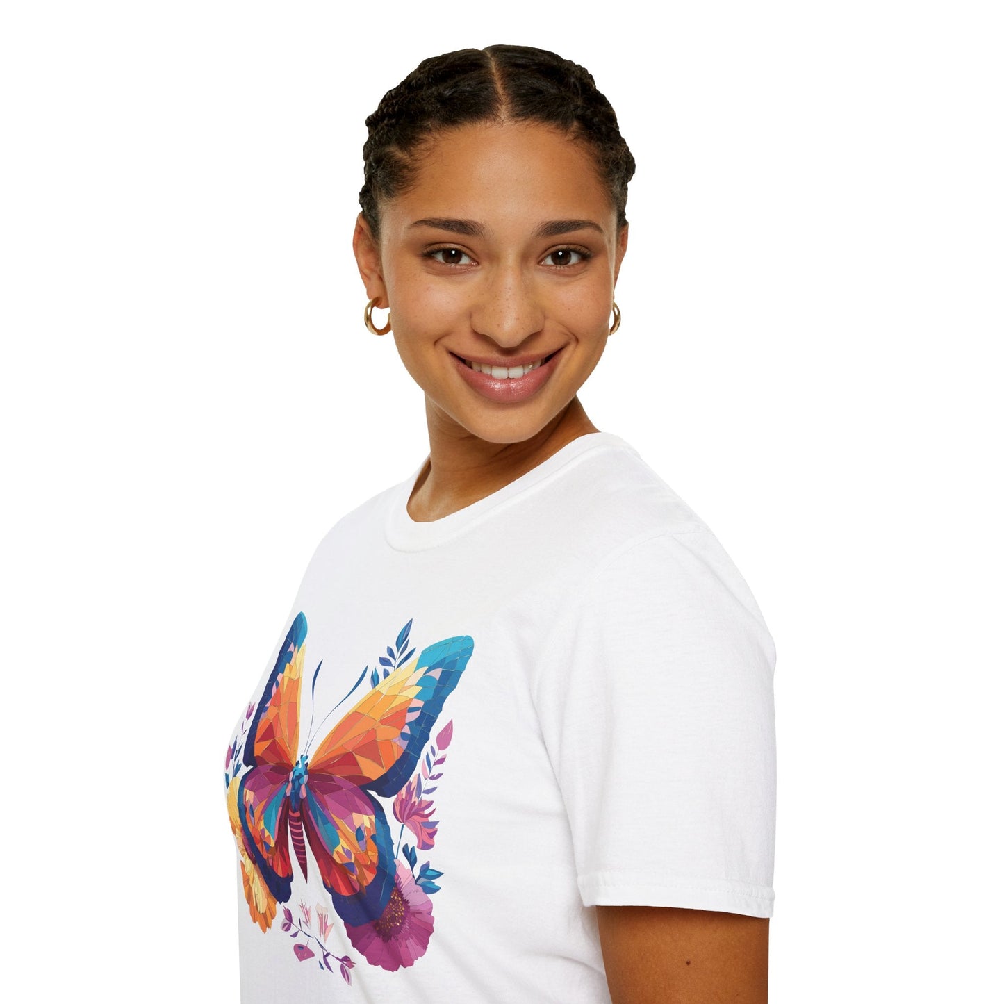 Butterfly Shirt Unisex Softstyle Short Sleeve Tee Monarch Butterfly 100 Percent Cotton