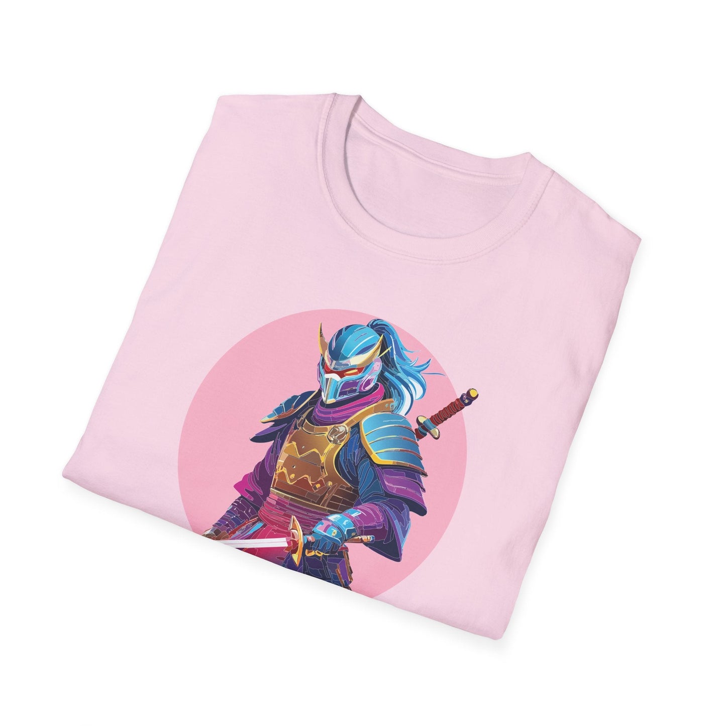 Samurai Themed Unisex Softstyle Tee Shirt Gildan 64000 100 Percent Ring Spun Cotton