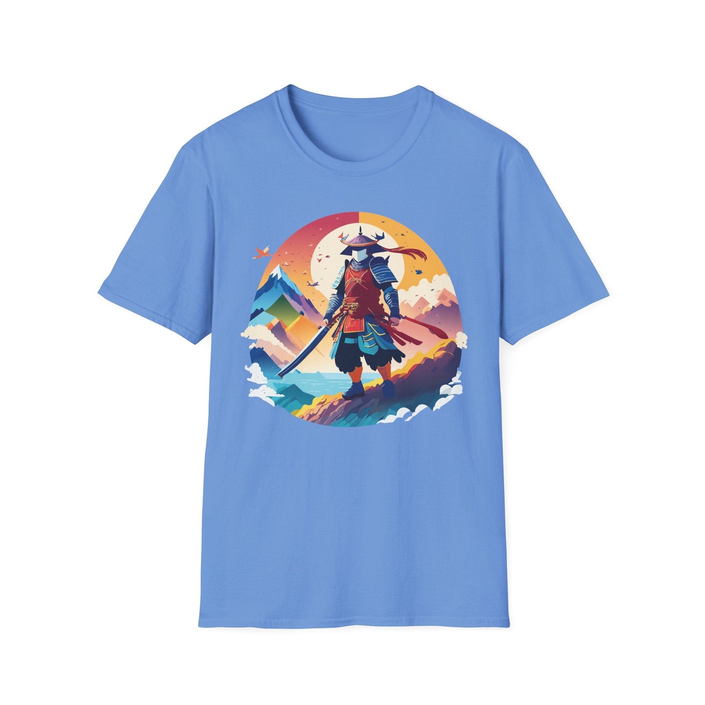 Samurai T Shirt Unisex Softstyle Gildan 64000 100 Percent Ring Spun Cotton Tee For Everyday Wear