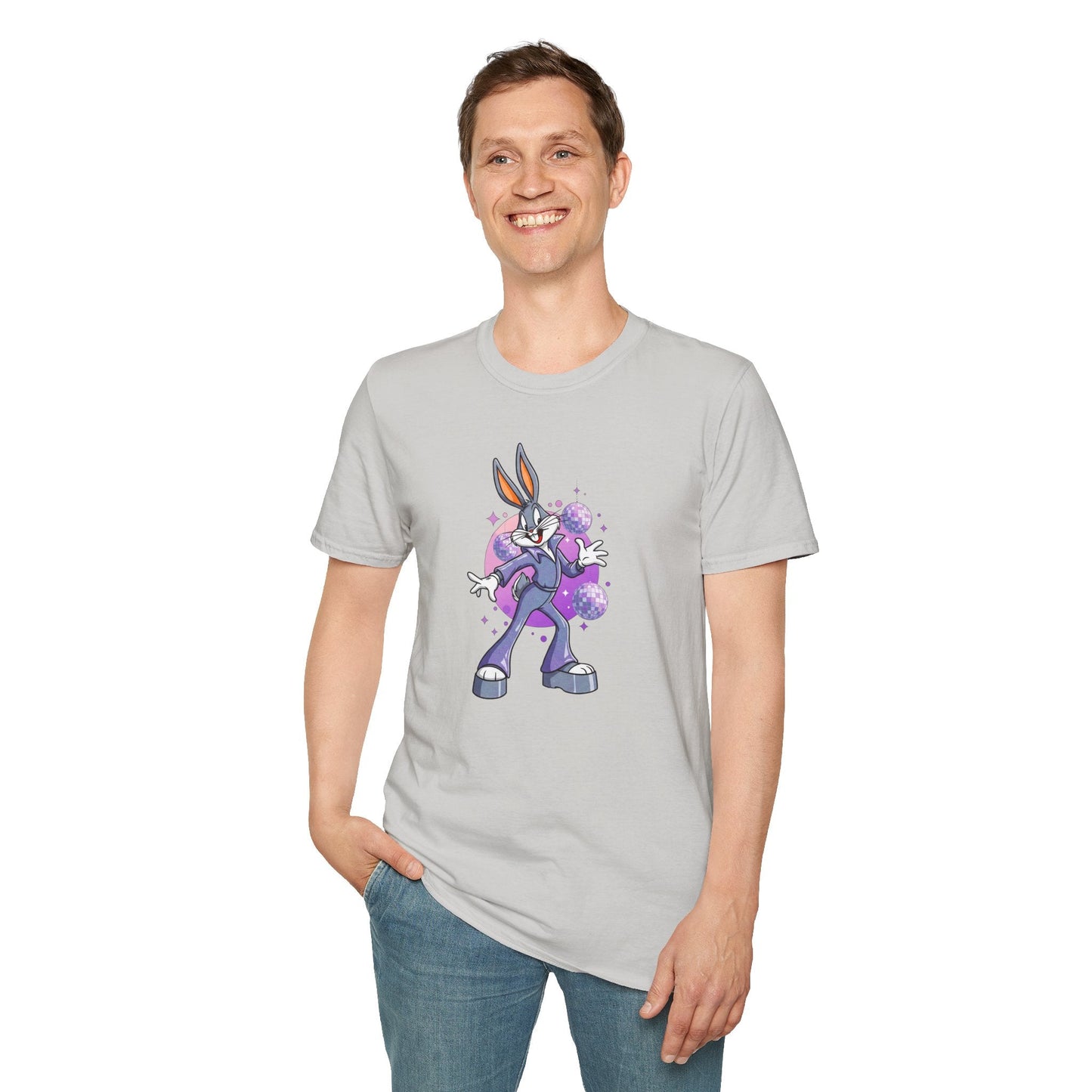 Bugs Bunny Unisex T Shirt Cartoon Animation Tee Gildan Softstyle 64000 Cotton Tee