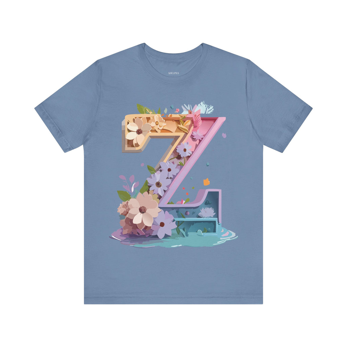 Letter Z Graphic Unisex Cotton Bella+Canvas Tee with Art Letter Design