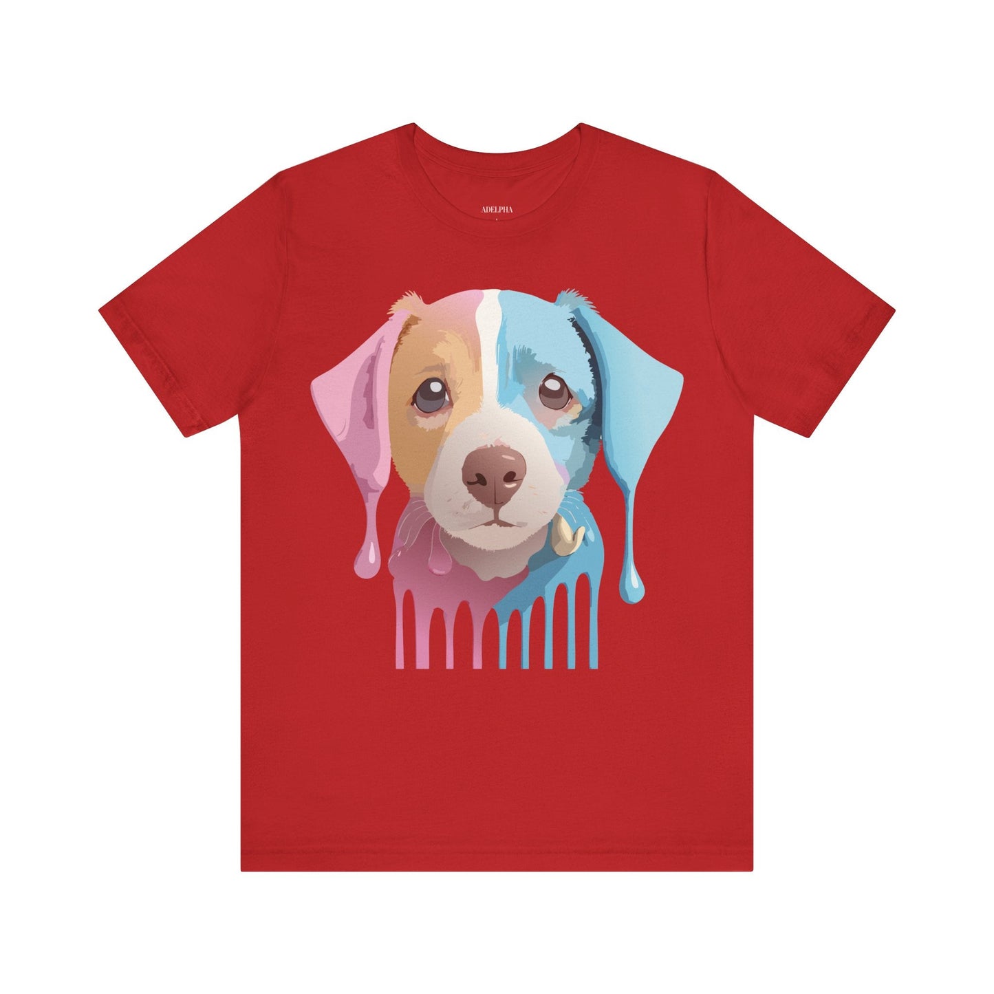 Vintage Inspired Dog Graphic Tee Unisex Jersey Short Sleeve Premium Adelpha Art Design