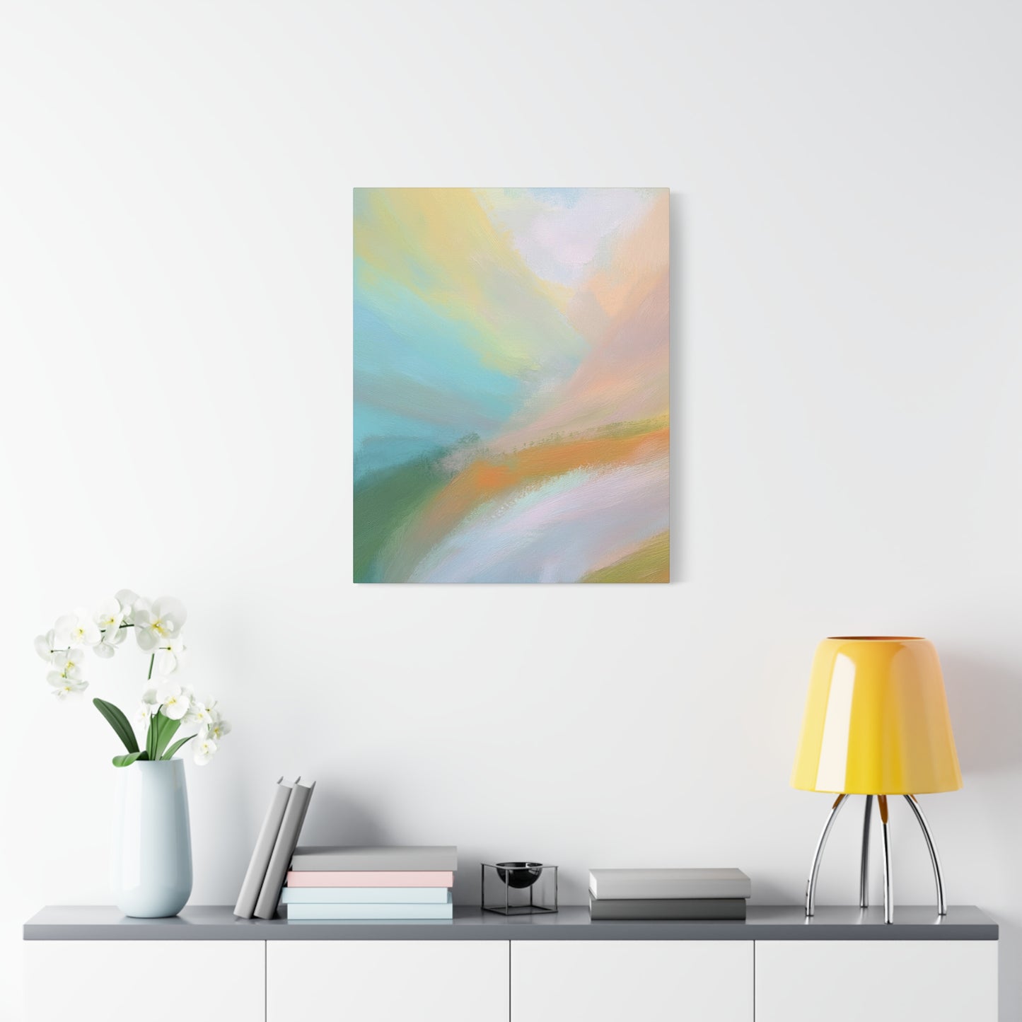Abstract Pastel Painting Print Canvas 20x24,20x30,24x30 24x32,24x36,30x40 32x48,36x48,40x60 Pine-Wood Inner Frame ABS-94