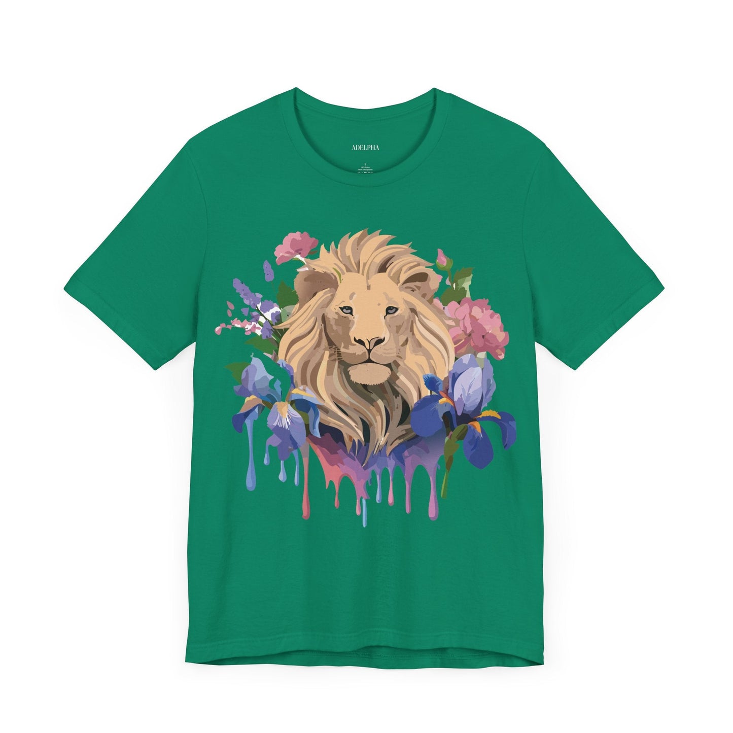 Adelpha Lion Shirt Unisex Graphic Tee Short Sleeve Vintage Style Lion Design Artwork