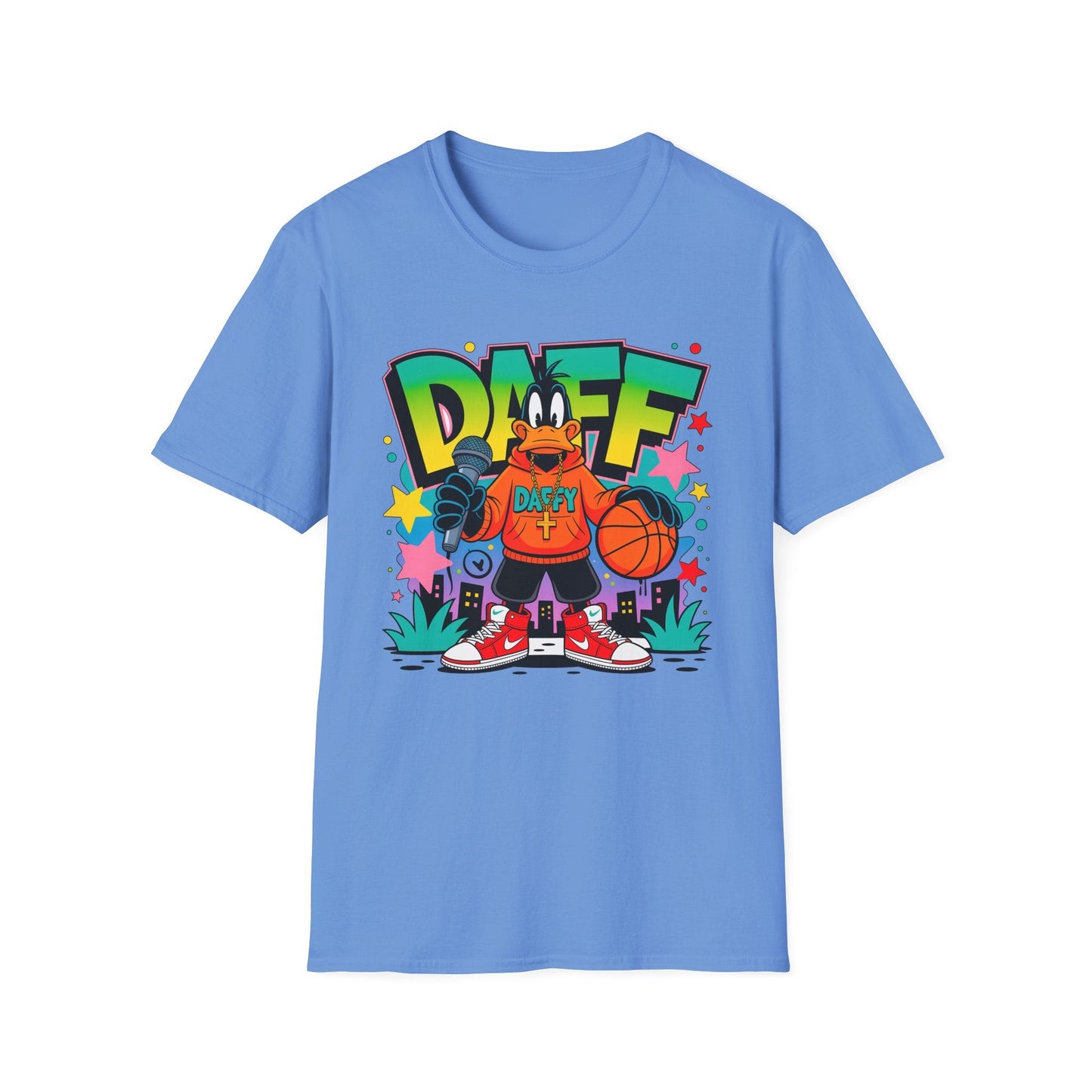 Unisex Cartoon T Shirt With Animation Design Funny Animals Tee Gildan Softstyle 64000