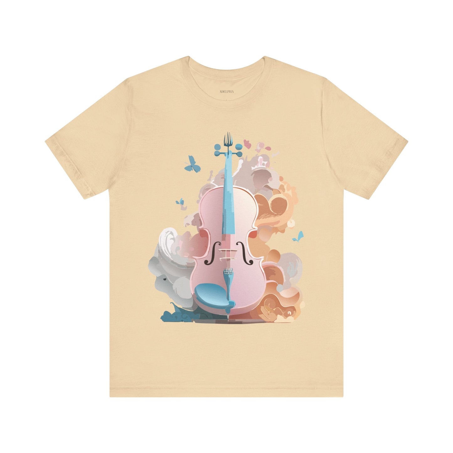 Music Graphic Unisex 100 Cotton Vintage Art with Musical Elements Tee 7