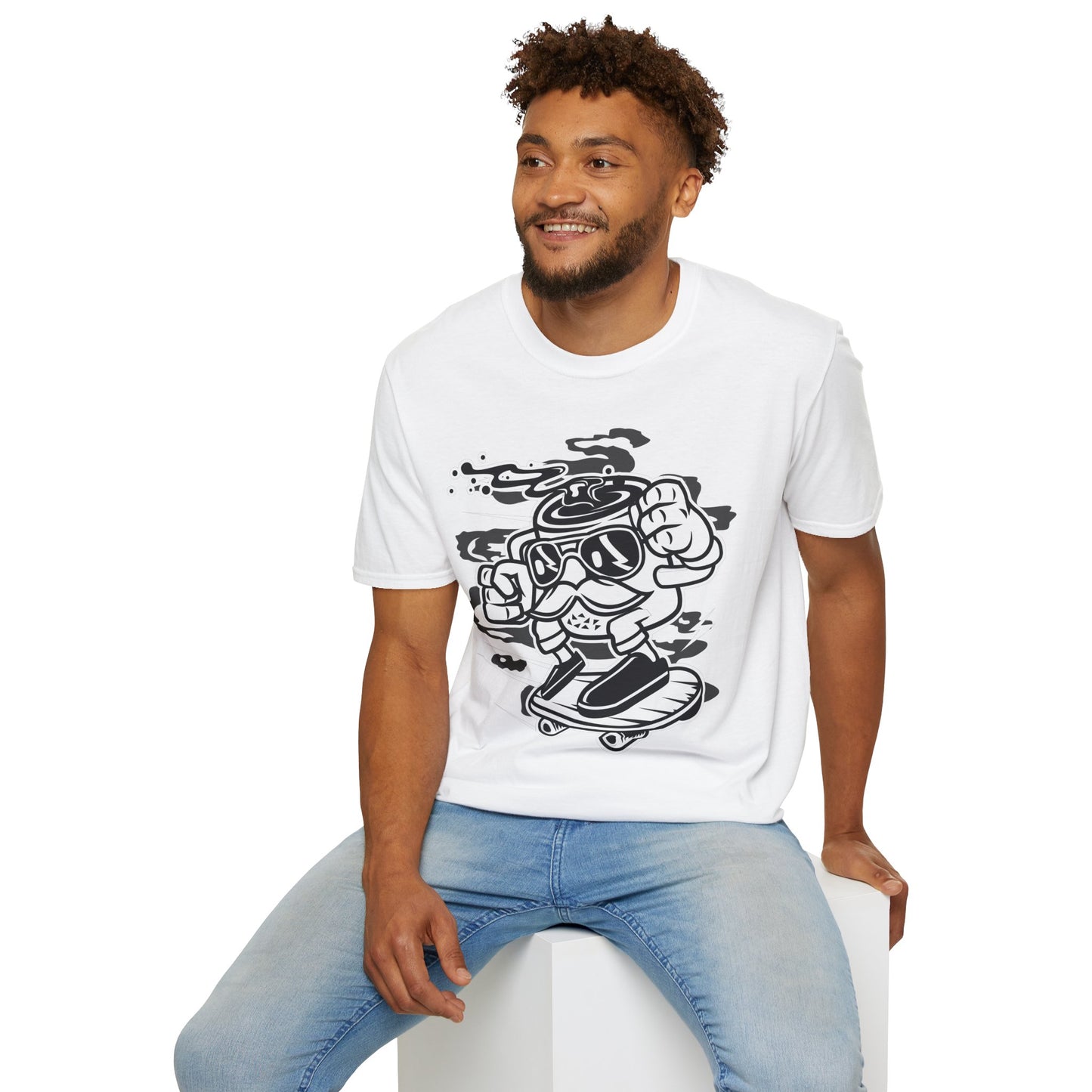 Unisex Cotton T-Shirt with Cartoon Graphic Design