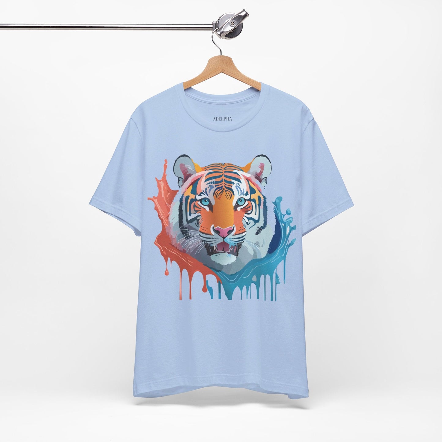 Tiger Graphic Unisex 100 Cotton Vintage Art with Animal Tee 22