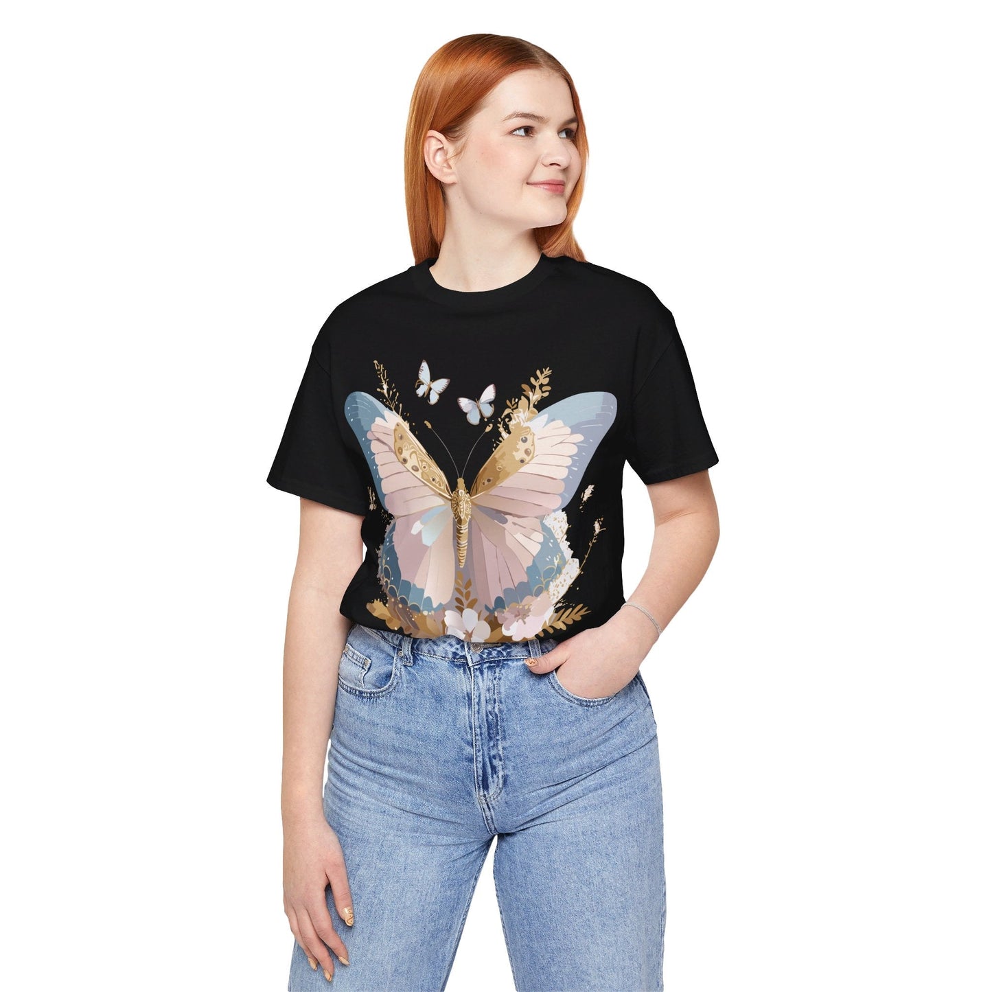 Butterfly Graphic Tee Unisex Short Sleeve Art Design By Adelpha