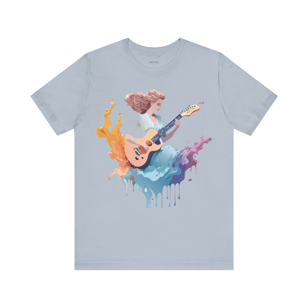Music Graphic Unisex Cotton Bella+Canvas Tee with Art Design m143