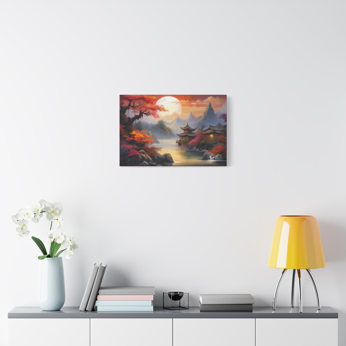 Japanese Painting Print Canvas 24x16, 30x20, 36x24, 48x32, 60x40, Bright Latex Inks Pine-Wood Inner Frame JPN-13