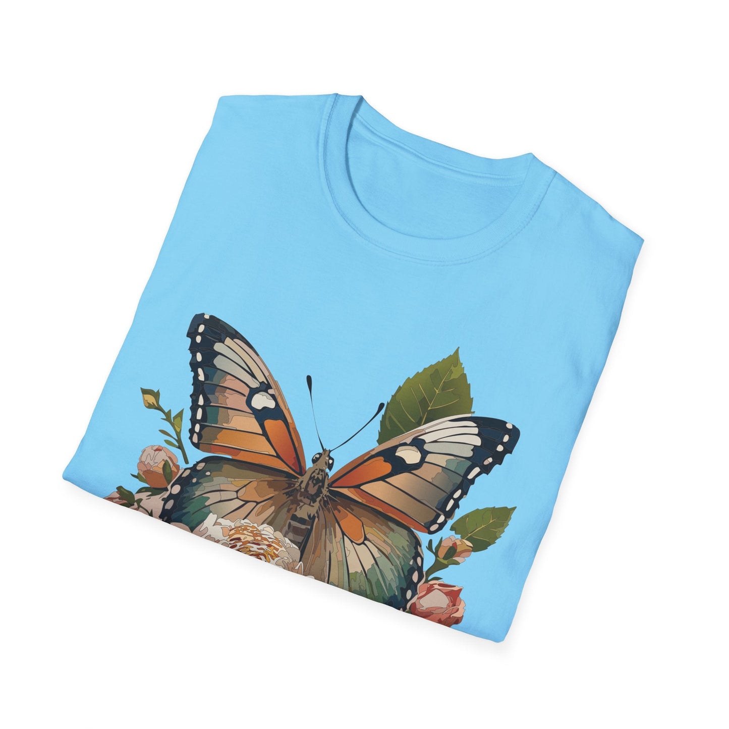 Monarch Butterfly Shirt Unisex Softstyle Cotton Tee Short Sleeve Gildan 64000 Everyday Wear