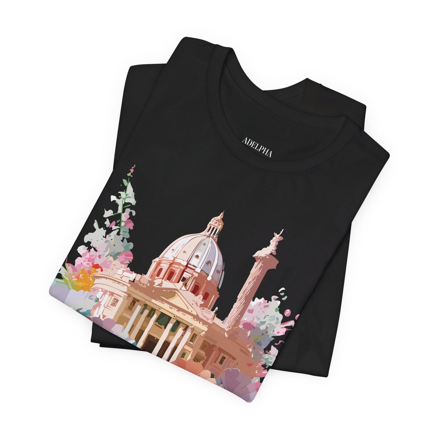 Tourist Shirt Rome Graphic Tee Unisex Jersey Short Sleeve Art Design By Adelpha Artwork