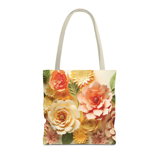 Canvastasche mit floralen Prints 