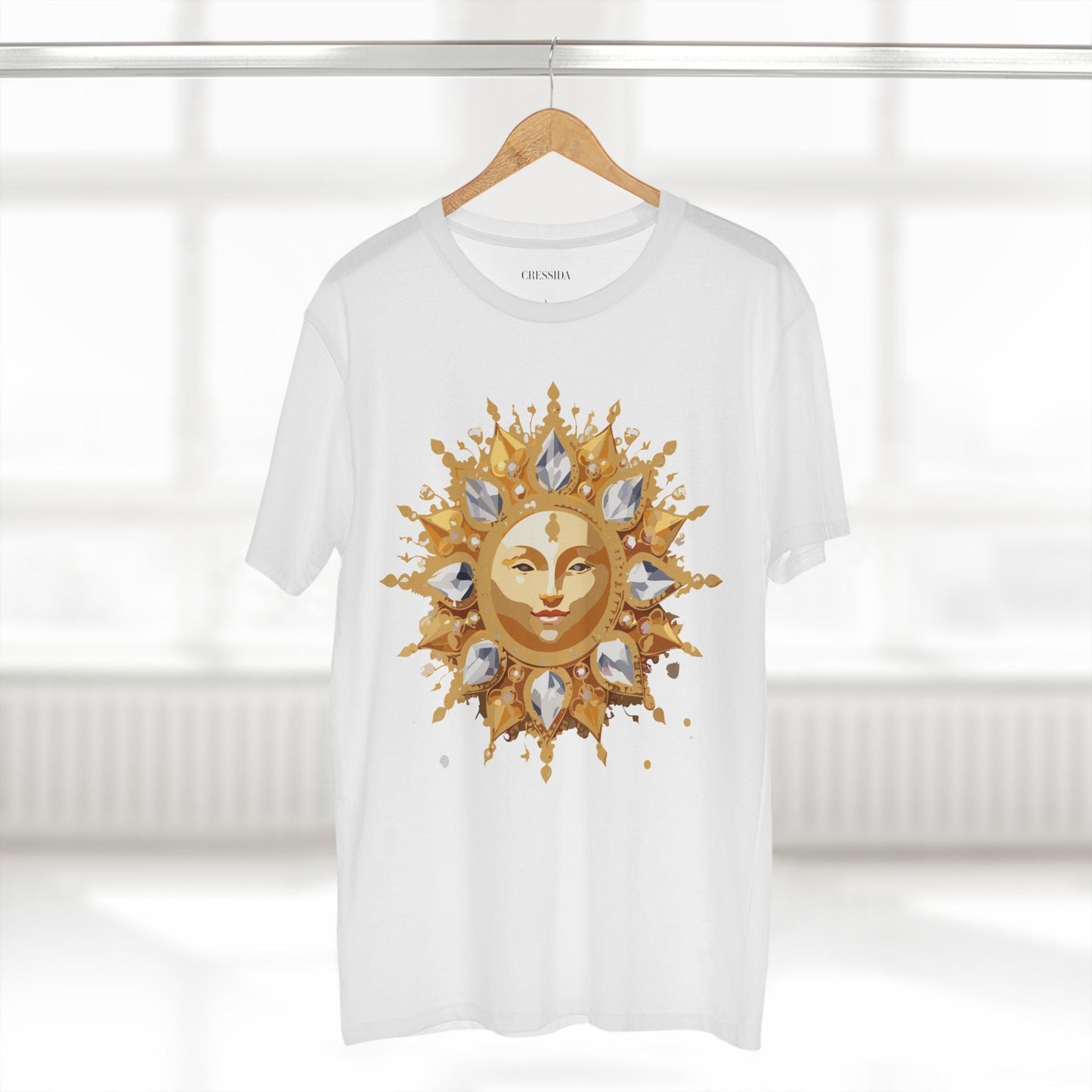 Gold Sun Graphic Unisex 100 Cotton T-Shirt with Golden Art Design 4
