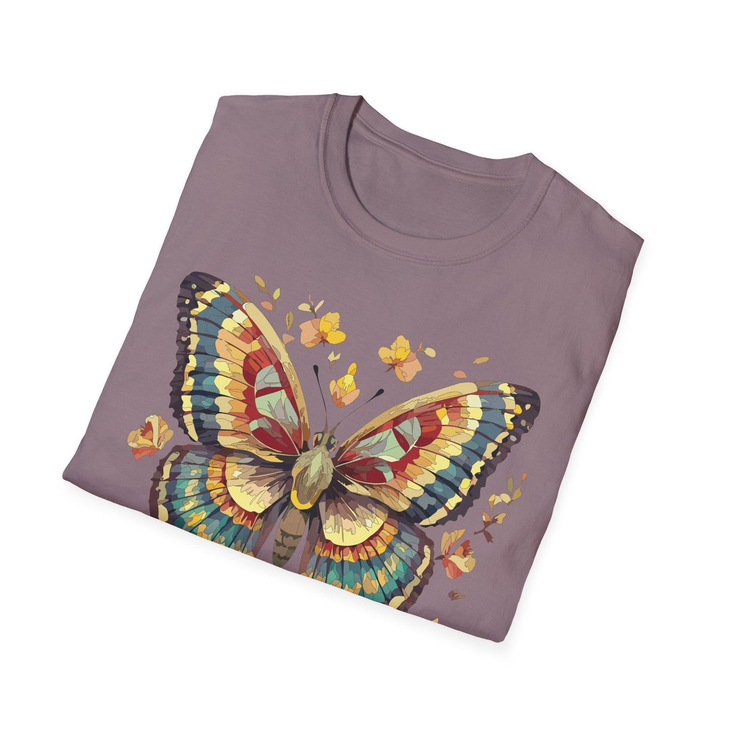 Butterfly Graphic T Shirt Unisex Gildan Softstyle 64000 Monarch Design Lightweight Everyday Wear
