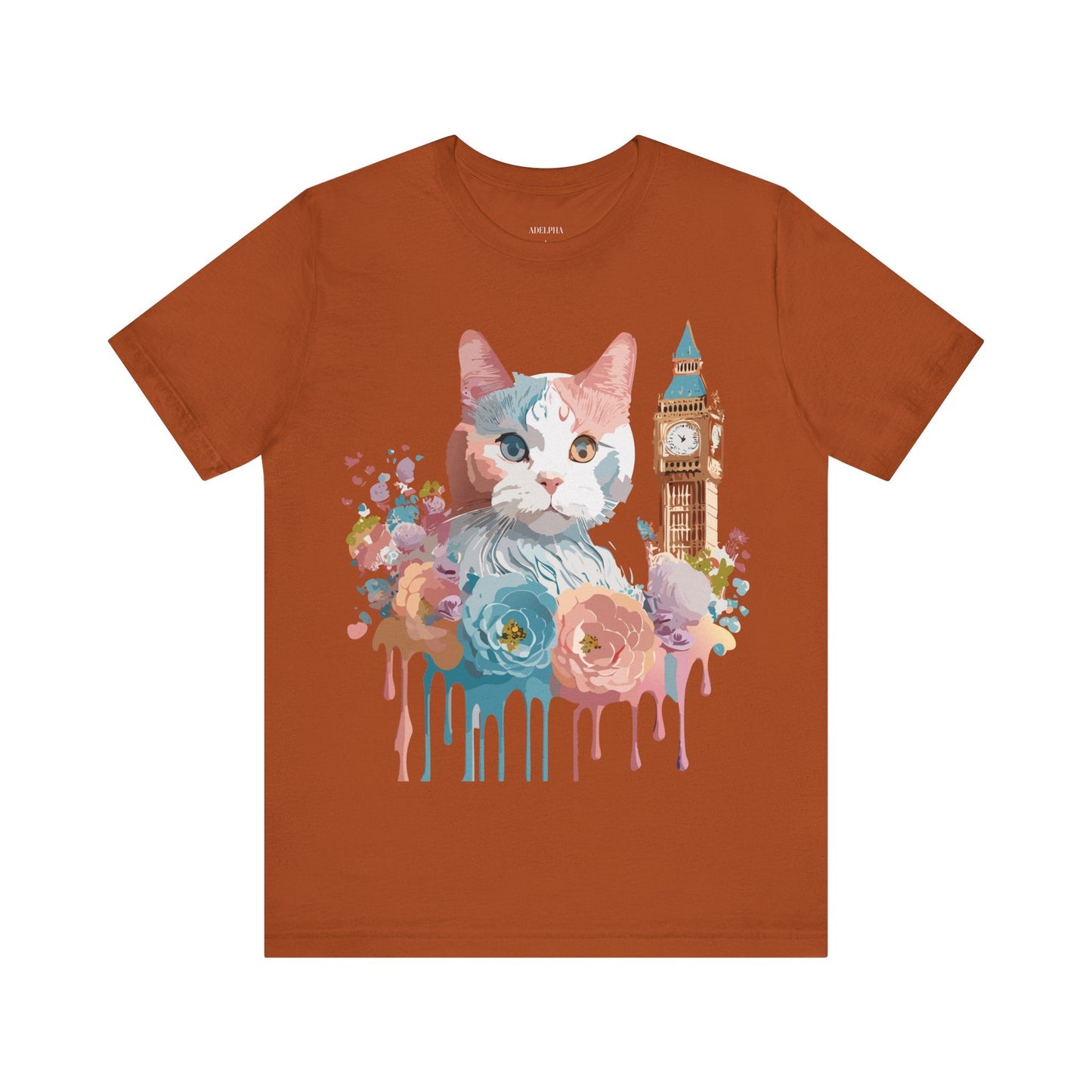 Unisex Cat Graphic Tee With Vintage Inspired Art By Adelpha Brand