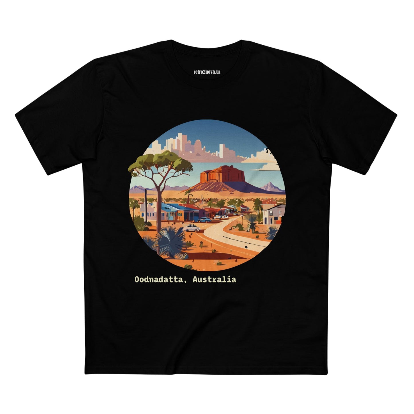 Travel Shirt Australia Original Art Design Unisex Premium Cotton Staple Tee By Retro2Nova