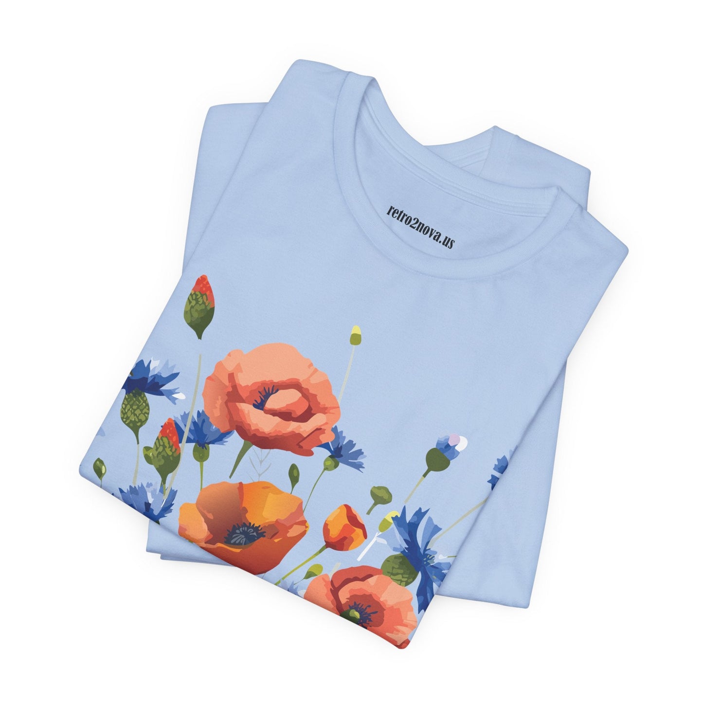 Unisex Floral Shirt Floral Print Tee Lightweight Breathable Fabric Short Sleeve Casual Wear