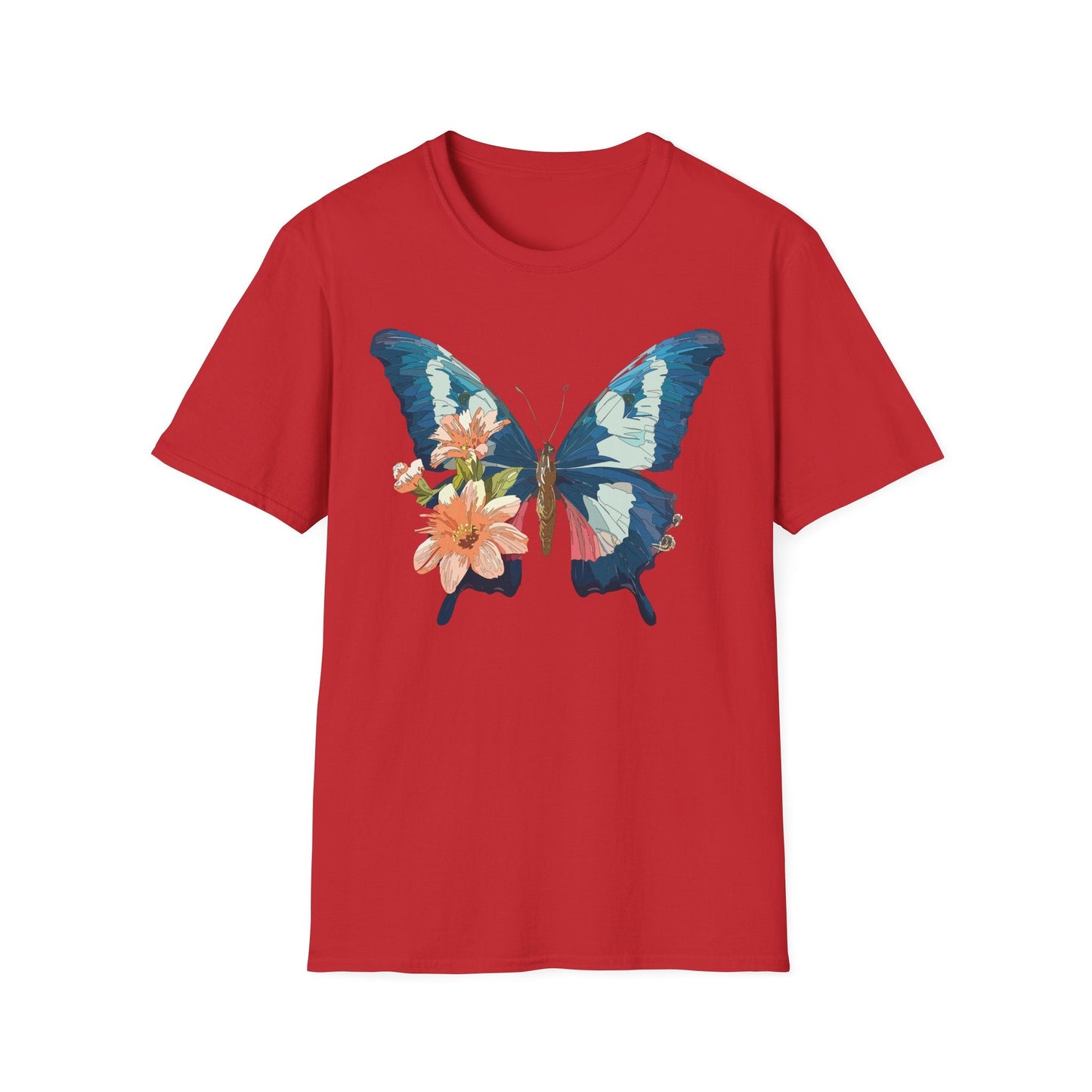 Butterfly Themed Unisex T Shirt Monarch Design Softstyle 64000 100 Cotton Tee For Everyday Comfort