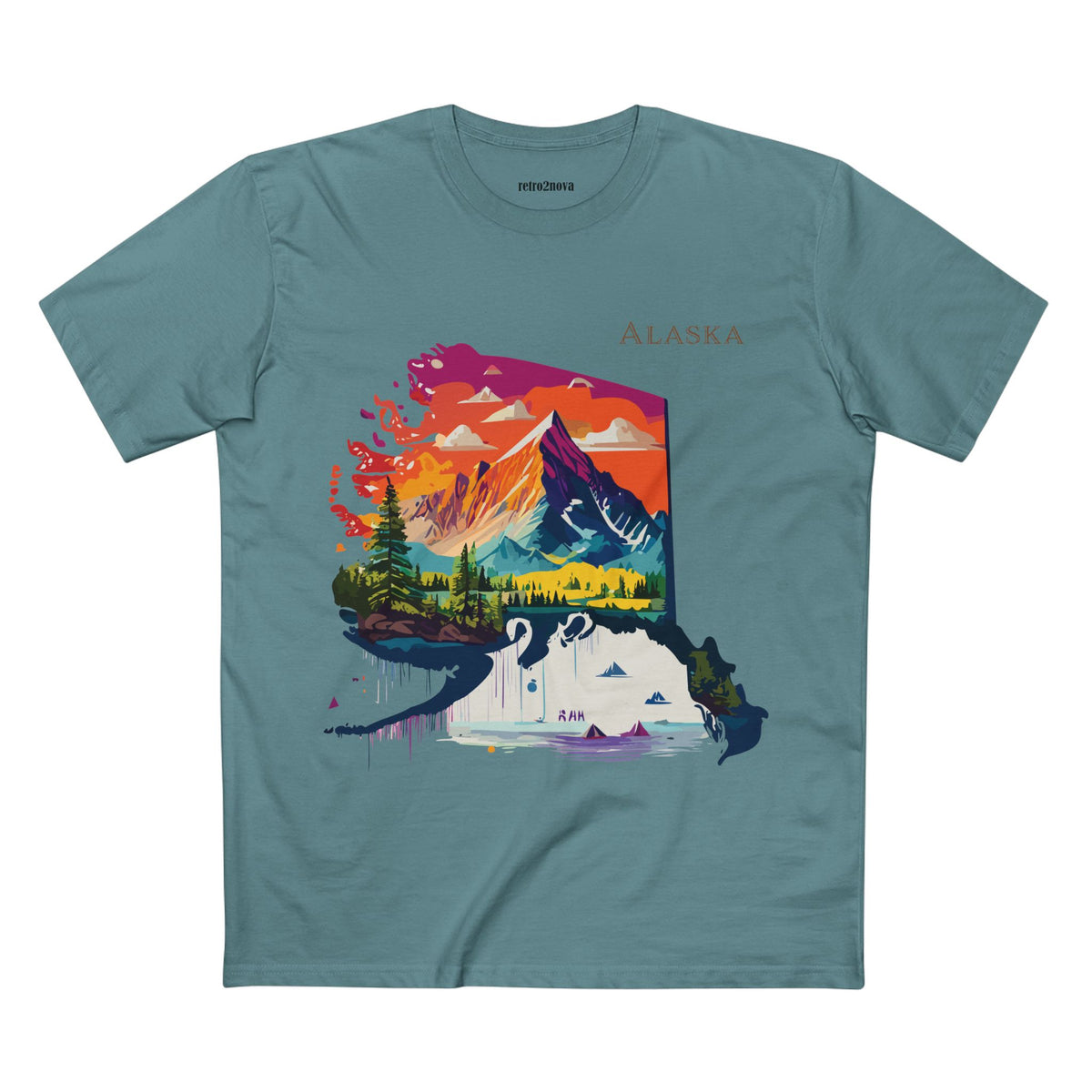 Alaska Landscape Tee | Mountain, Moose, Whale, Northern Wilderness