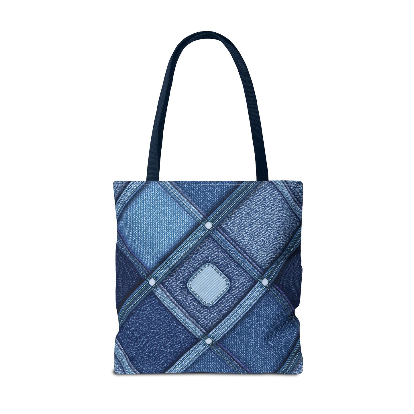 Denim Fabric Imitation Print Unisex Canvas Bag Poly Spun 3 Sizes Tote Bag 102