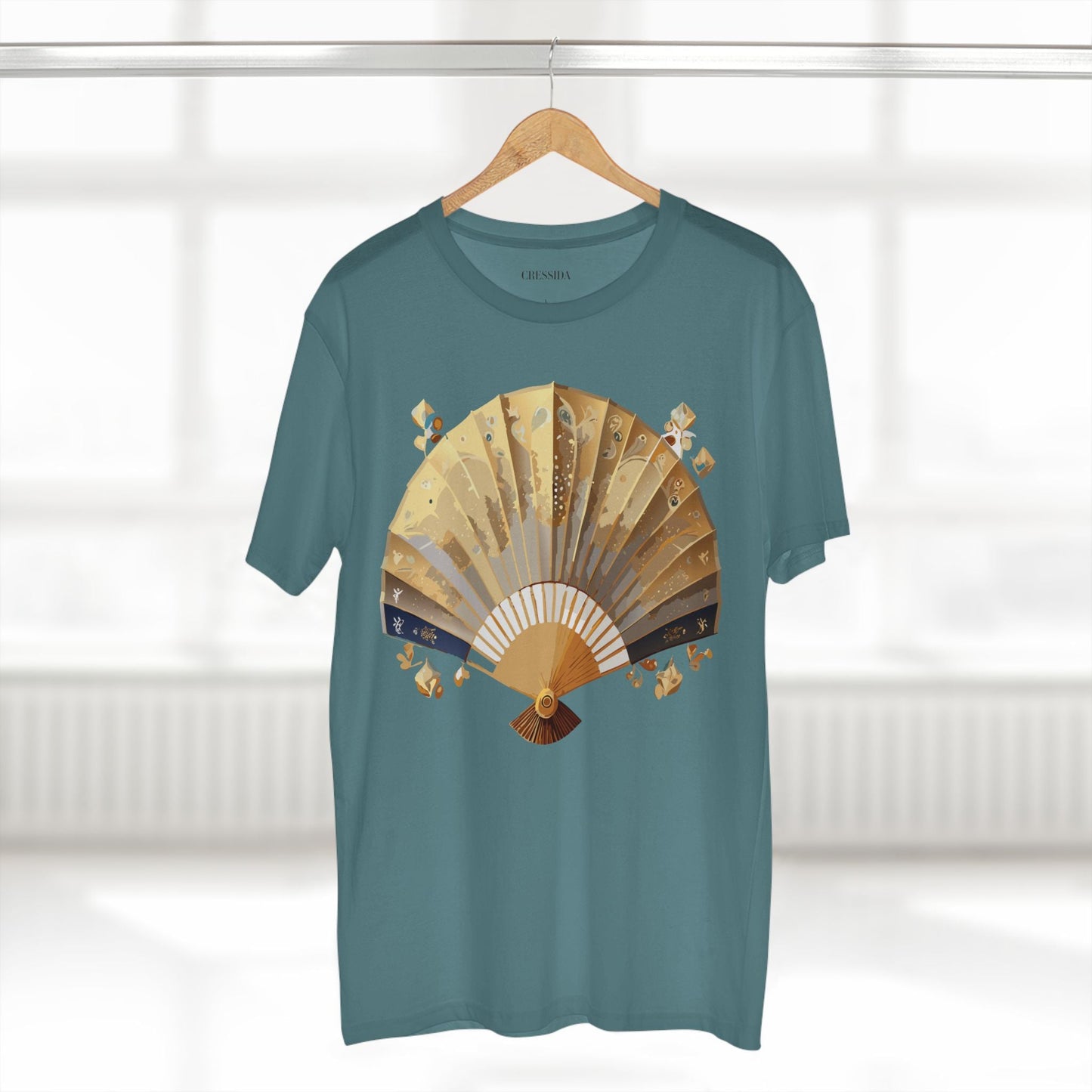 Antique Fan Graphic Design T-Shirt Unisex 100 Cotton Floral Carnival Artwork Tee 24