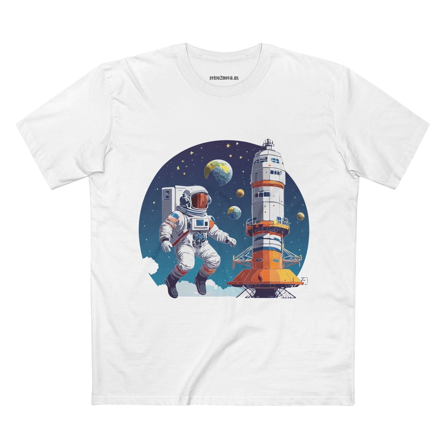 Cosmos Astronaut Shirt Unisex Premium Cotton Tee With Original Space Art Design From Retro2Nova