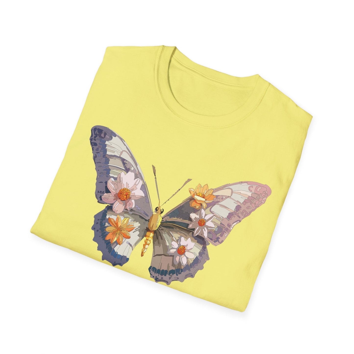 Butterfly Shirt Unisex Short Sleeve Tee Monarch Butterfly Design Gildan Softstyle 64000