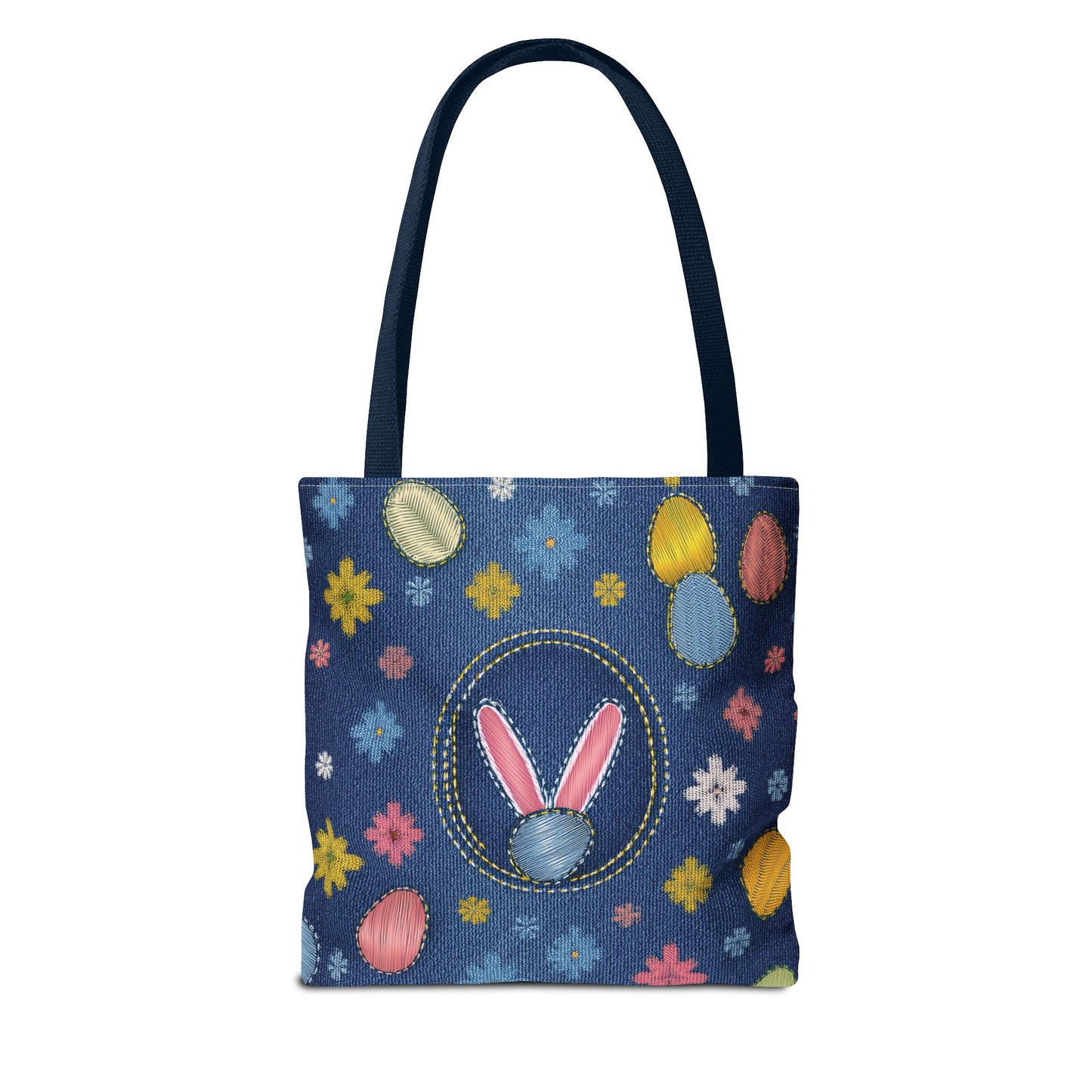 Easter Graphic Design Denim Fabric Imitation Print Unisex Canvas Bag Poly Spun 3 Sizes Tote Bag 204-10