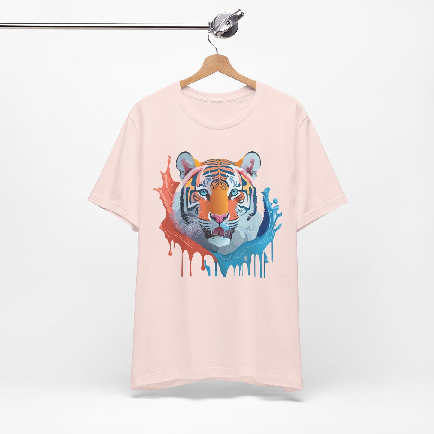 Unisex Tiger Tee, Animal Shirt, Tee Shirt with Tiger, Art T-Shirt, Animal Tees, Big Cat Shirt, Art Design T-Shirt 5