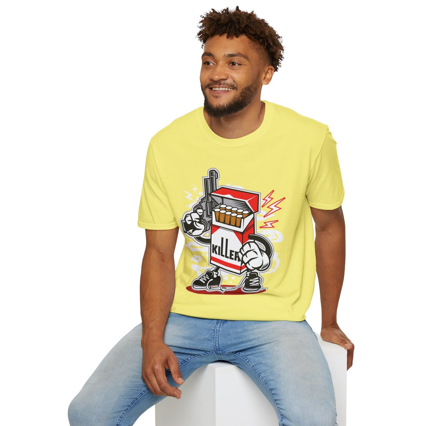 Cartoon T Shirt Animation Tee Funny Unisex Gildan Softstyle 64000 100 Percent Ring Spun Cotton