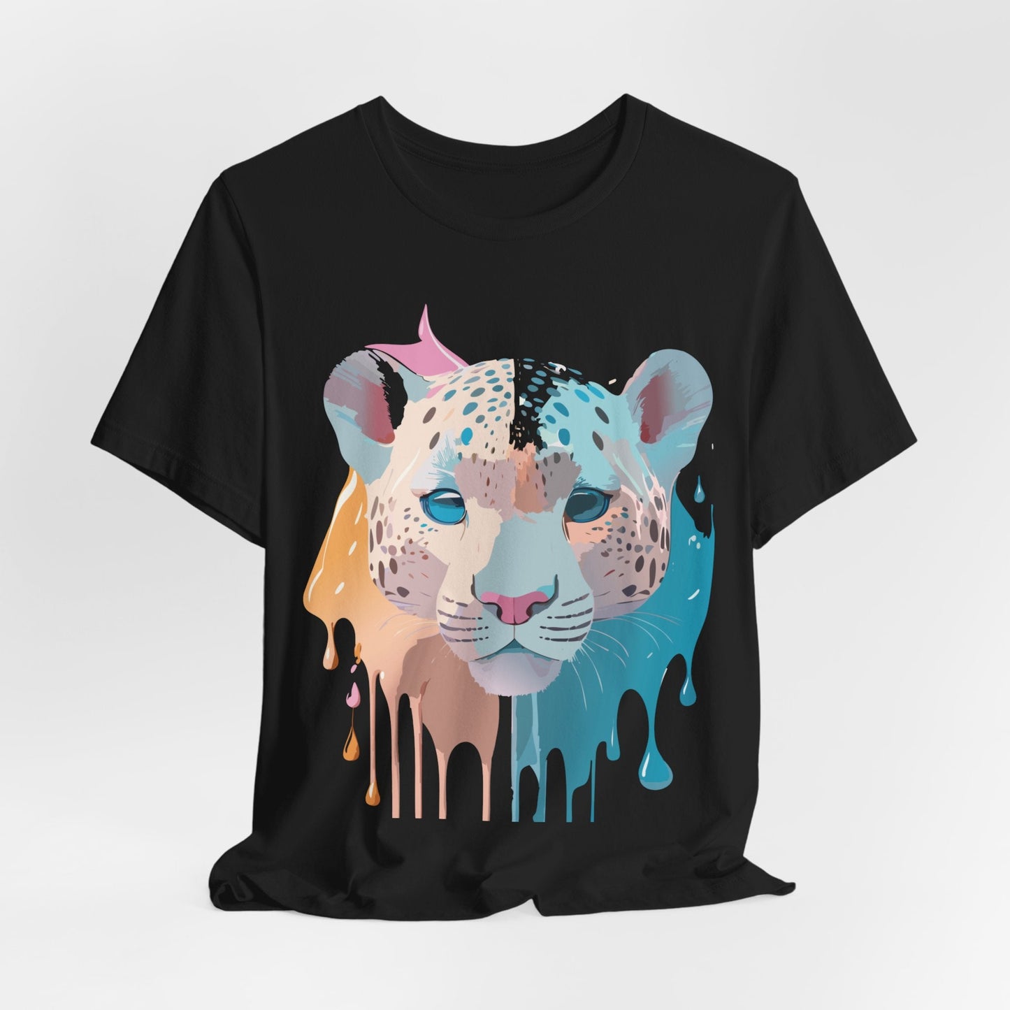 Adelpha Cheetah Graphic Tee Unisex Short Sleeve Art Design Shirt