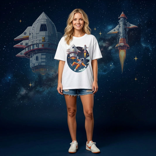 Cosmos Astronaut Graphic Tee Staple Unisex 100 Cotton Tee Shirt - CS-4