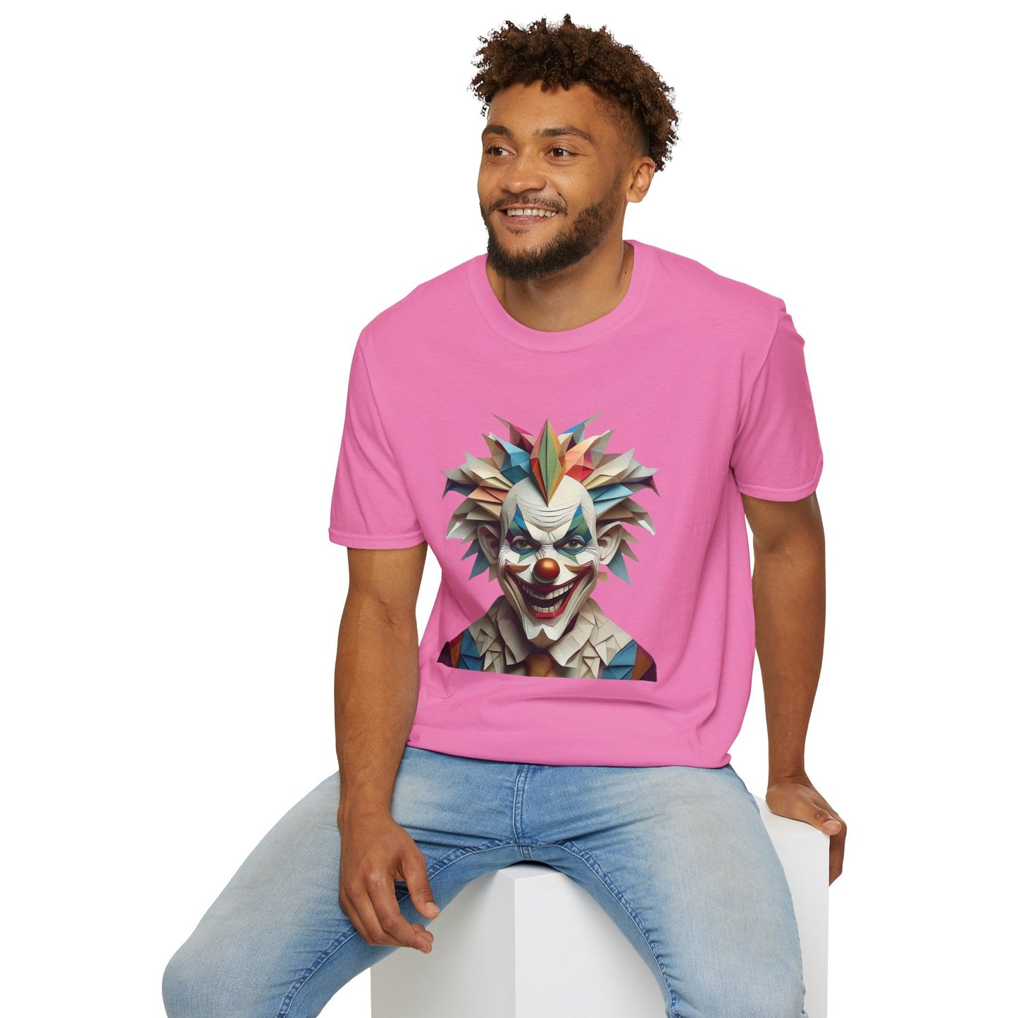 Clown Shirt Unisex Funny Circus Tee Gildan Softstyle 64000 Short Sleeve Cotton Tee