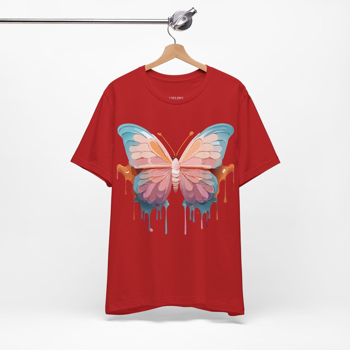 Butterfly Graphic Unisex 100 Cotton Lightweight Vintage Design Jersey Tee 86