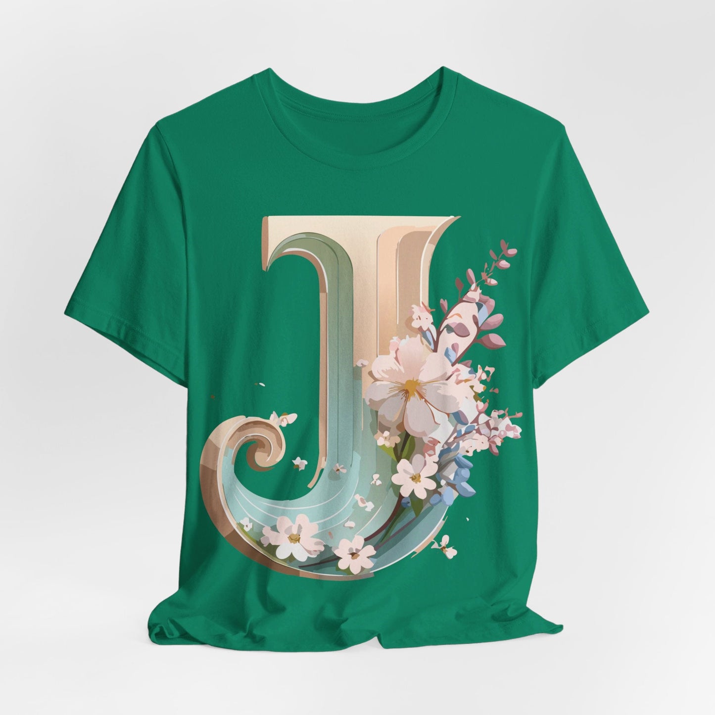 Letter J Graphic Tee Unisex Vintage Inspired Art From Adelpha Short Sleeve Shirt