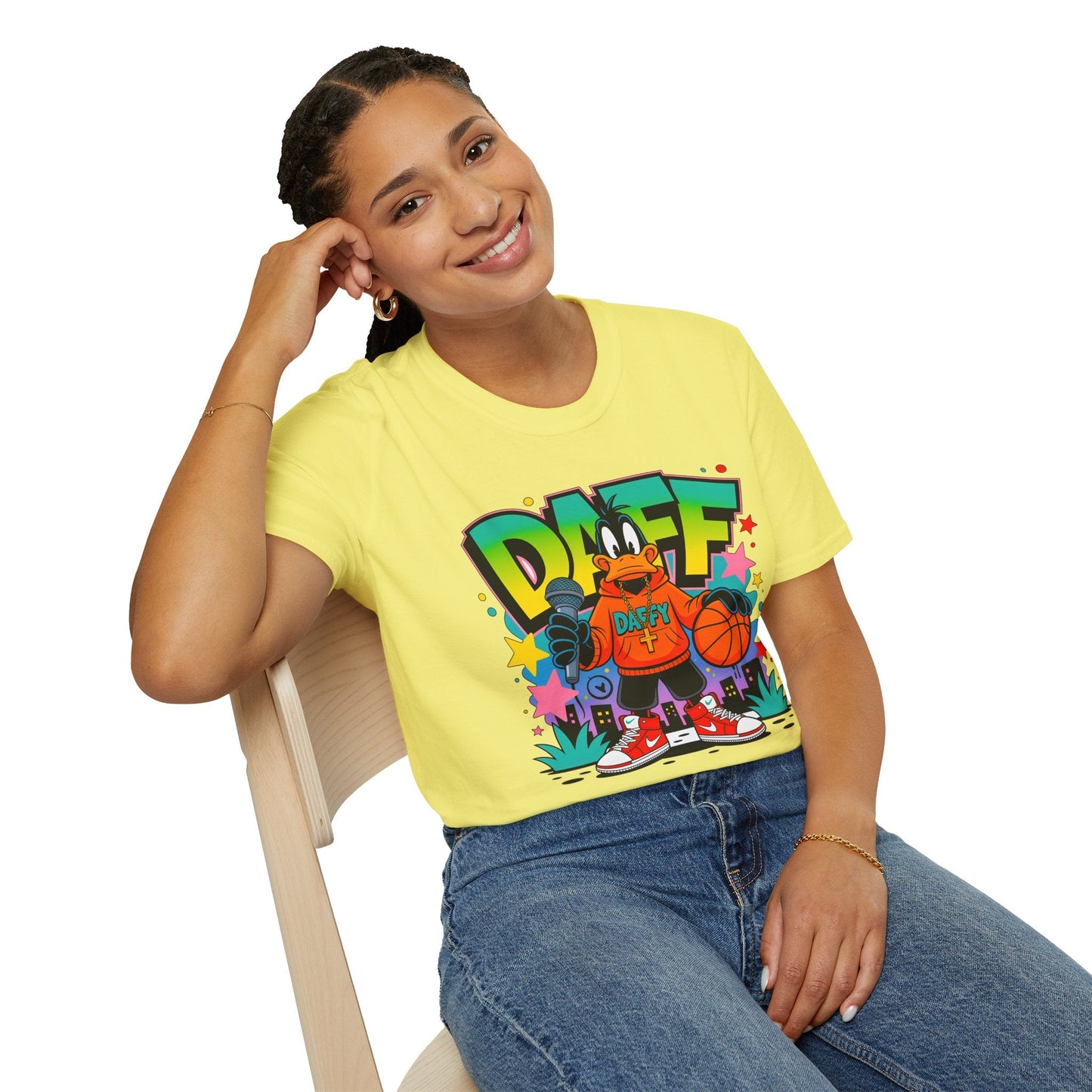 Unisex Cartoon T Shirt With Animation Design Funny Animals Tee Gildan Softstyle 64000