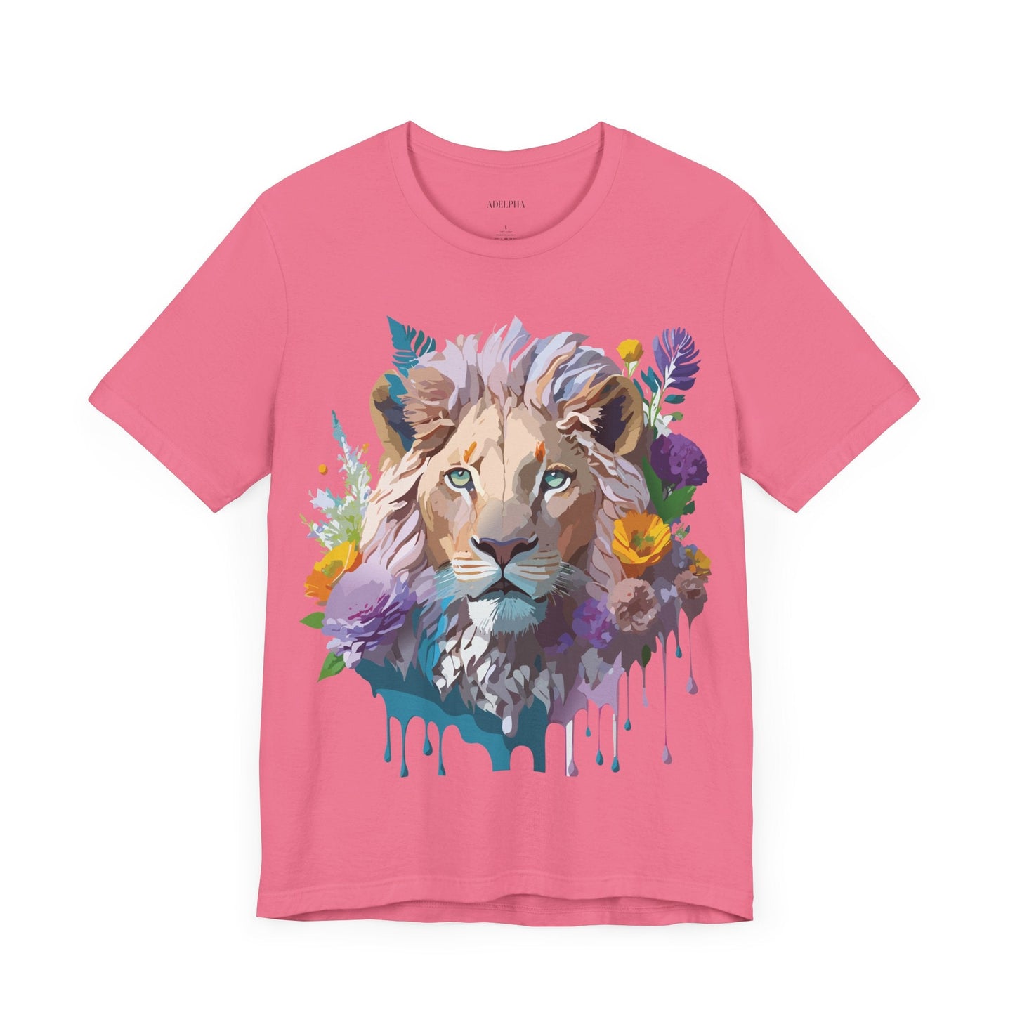Lion Graphic Unisex 100 Cotton Vintage Animal Artwork Tee 3